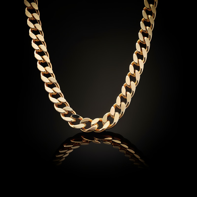 Cadena cubana de oro 14k